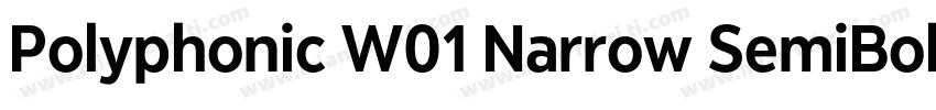 Polyphonic W01 Narrow SemiBold字体转换